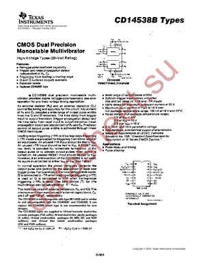 CD14538BNSR datasheet  